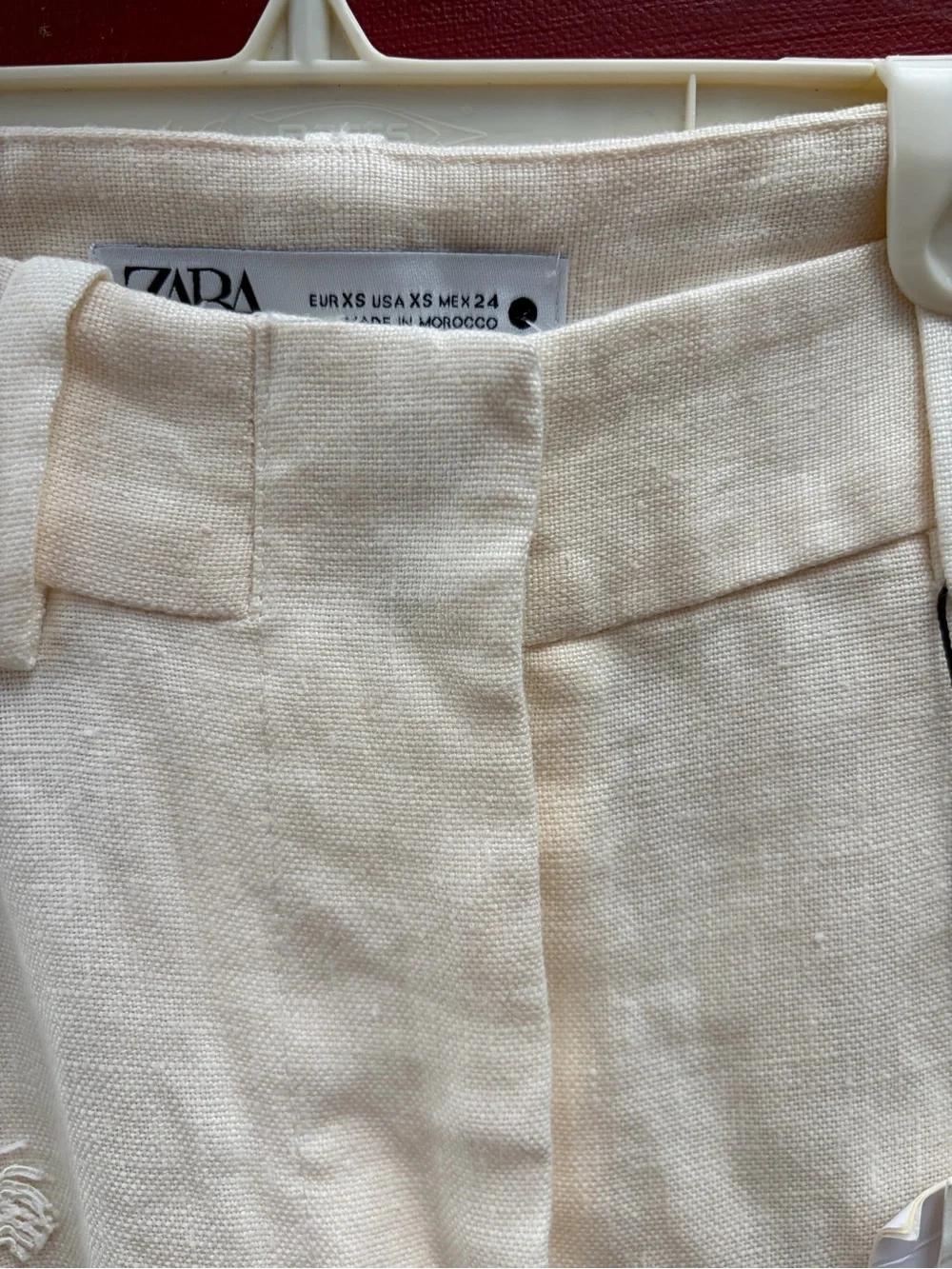 Zara Wide Leg Linen Lace Pants NEW